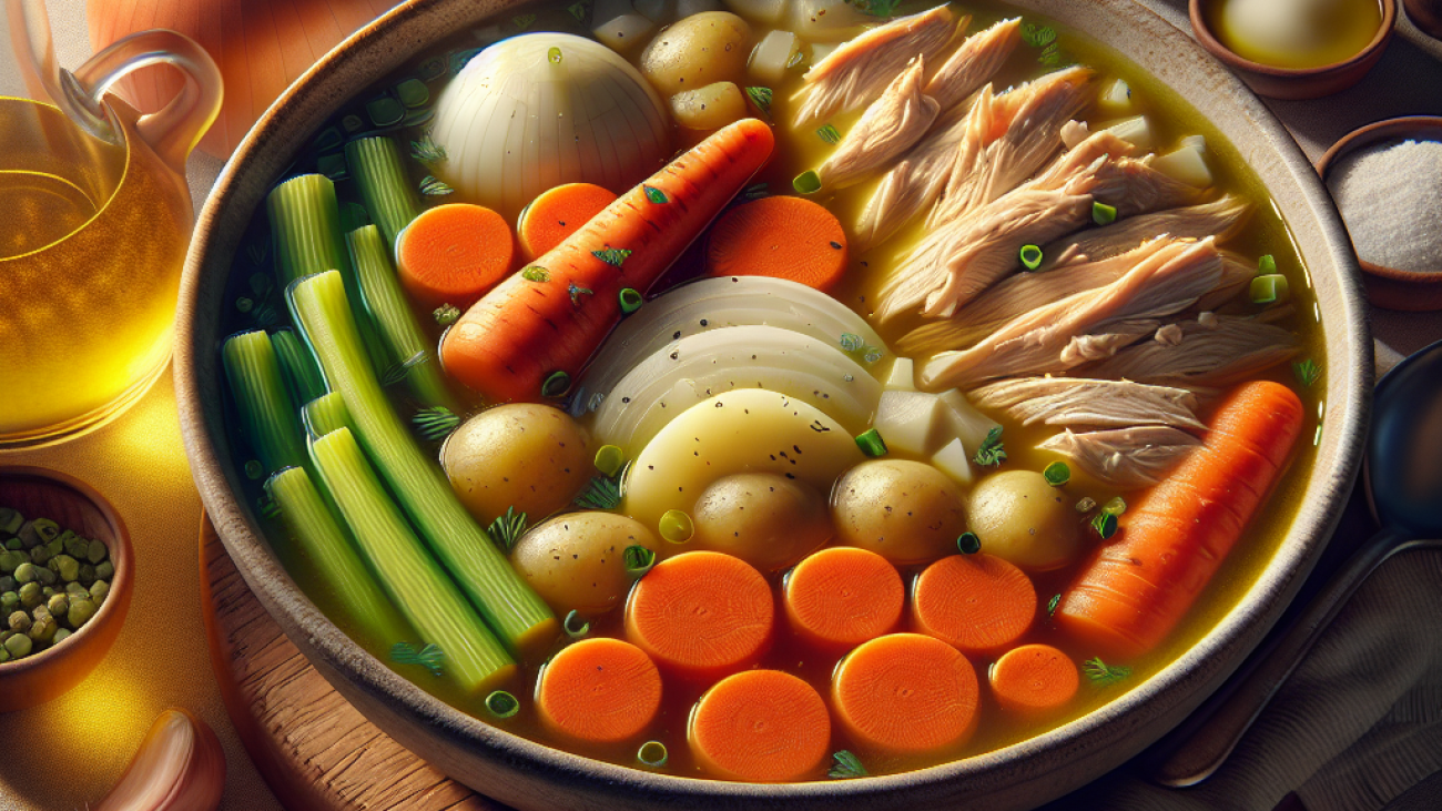 receita-de-Caldo de Frango-Caldo Quente