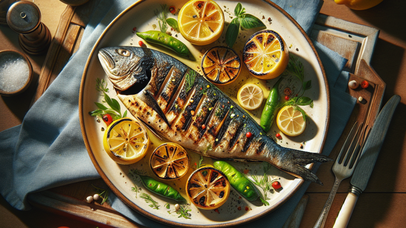 receita-de-Peixe Grelhado com Limão-Dieta Mediterrânea