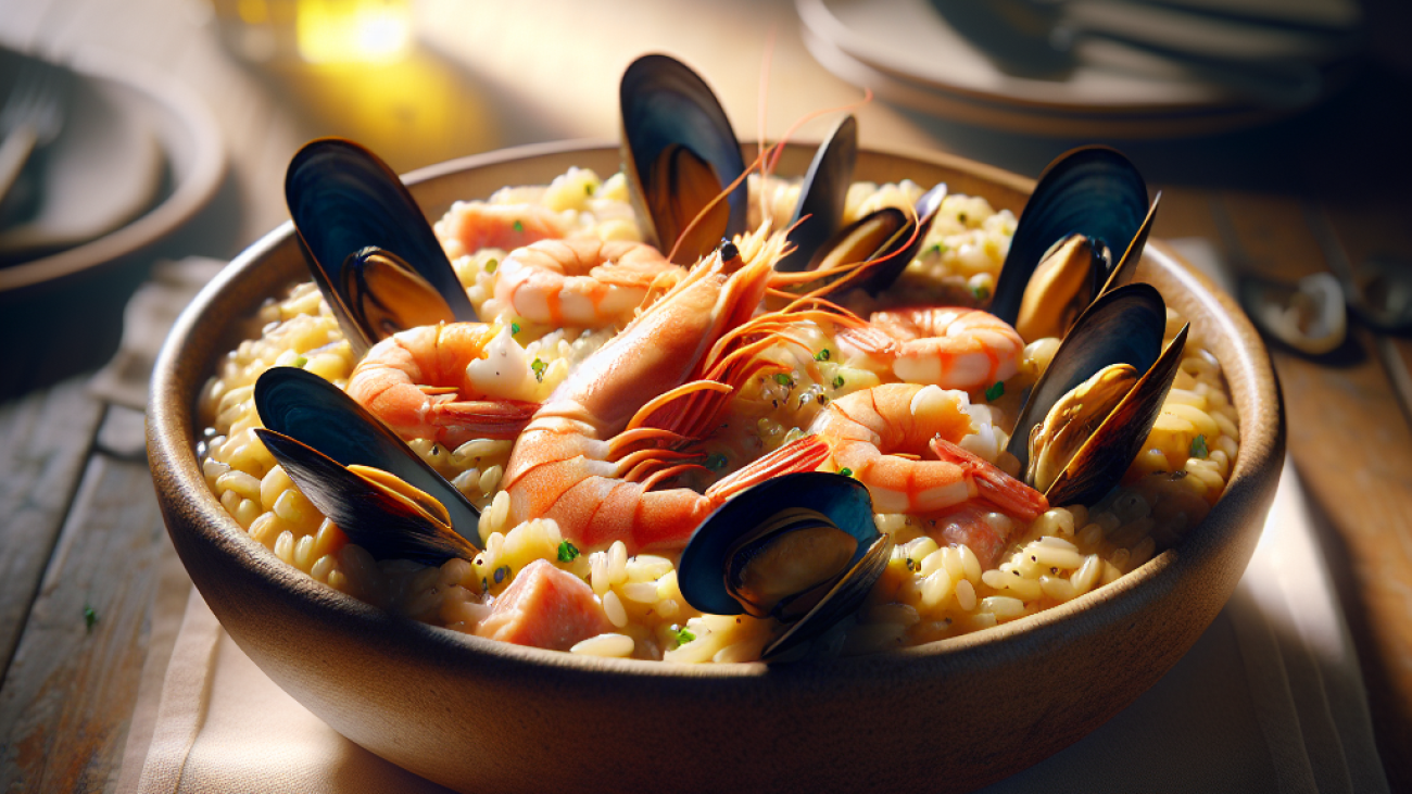 receita-de-Risoto de Frutos do Mar-Arroz