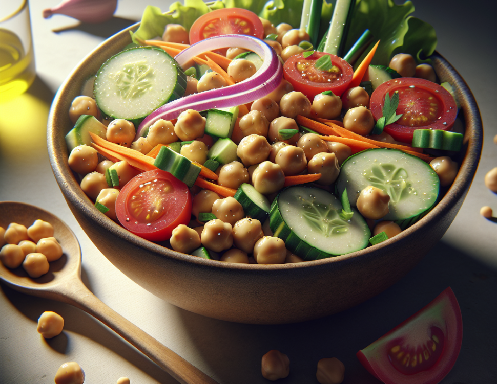 receita-de-Salada de Grão-de-Bico com Legumes-Almoço